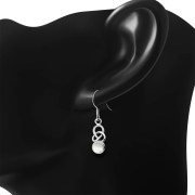 Mother of Pearl Celtic Knot Earrings - e392